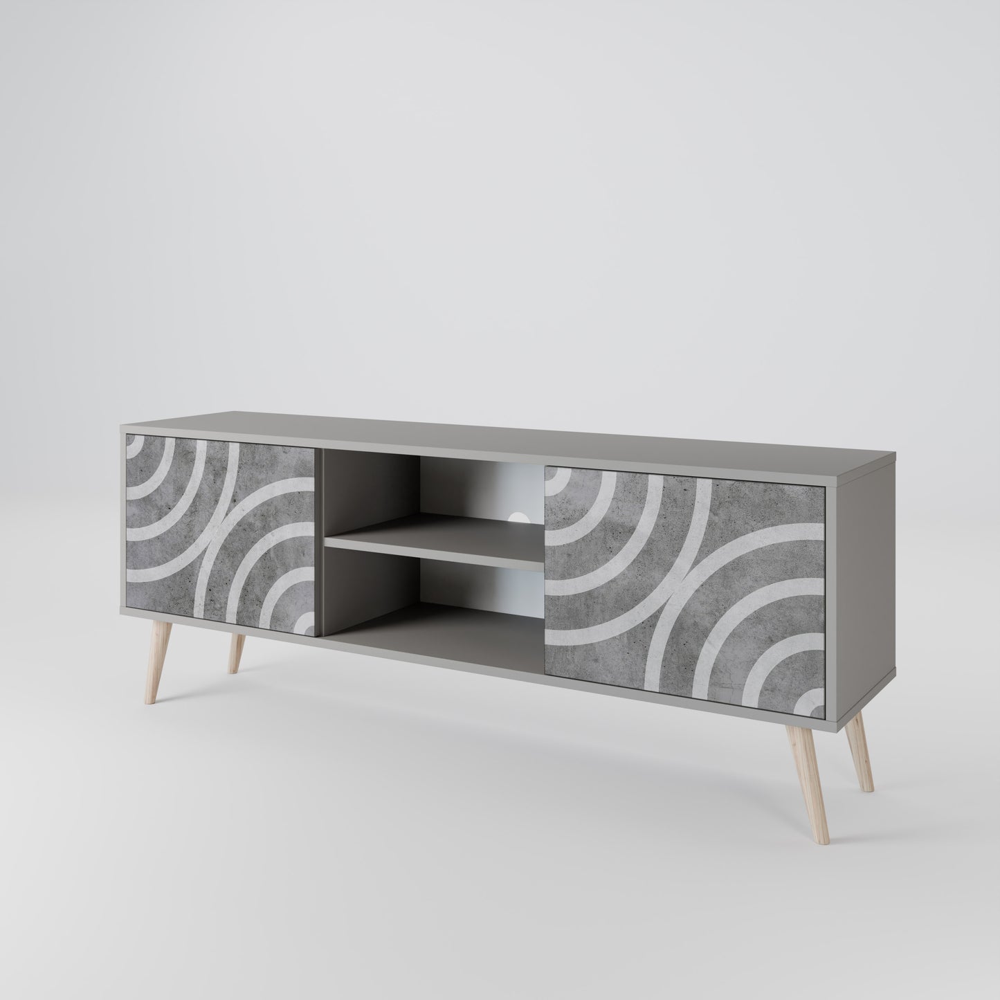 CIRCLE CONCRETE 2-türiges TV-Lowboard