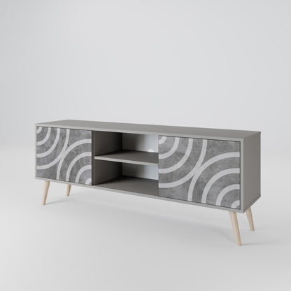 CIRCLE CONCRETE 2-türiges TV-Lowboard