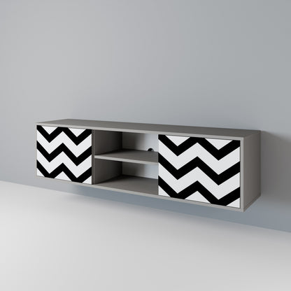 CLASSIC ZIG ZAG 2-Door TV Cabinet