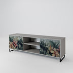 HEAVENLY BLOOM 2-Door TV Stand in Grey Finish
