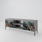 HEAVENLY BLOOM 2-Door TV Stand in Grey Finish