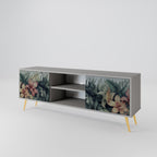 HEAVENLY BLOOM 2-Door TV Stand in Grey Finish
