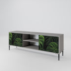 INFINITE MONSTERA 2-Door TV Stand in Grey Finish