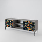 FOWLY DAZE 2-Door TV Stand in Grey Finish
