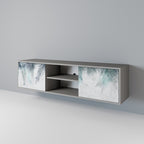 PALM VEIL 2-Door TV Stand in Grey Finish