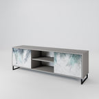 PALM VEIL 2-Door TV Stand in Grey Finish