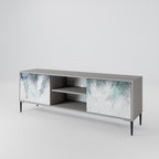 PALM VEIL 2-Door TV Stand in Grey Finish