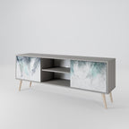 PALM VEIL 2-Door TV Stand in Grey Finish