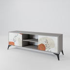 TRANQUIL TWIG 2-Door TV Stand in Grey Finish