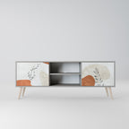 TRANQUIL TWIG 2-Door TV Stand in Grey Finish