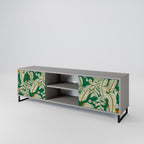 VERDANT PLEASURES 2-Door TV Stand in Grey Finish