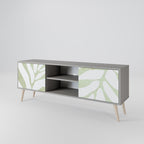 BOTANICAL SPARK 2-Door TV Stand in Grey Finish