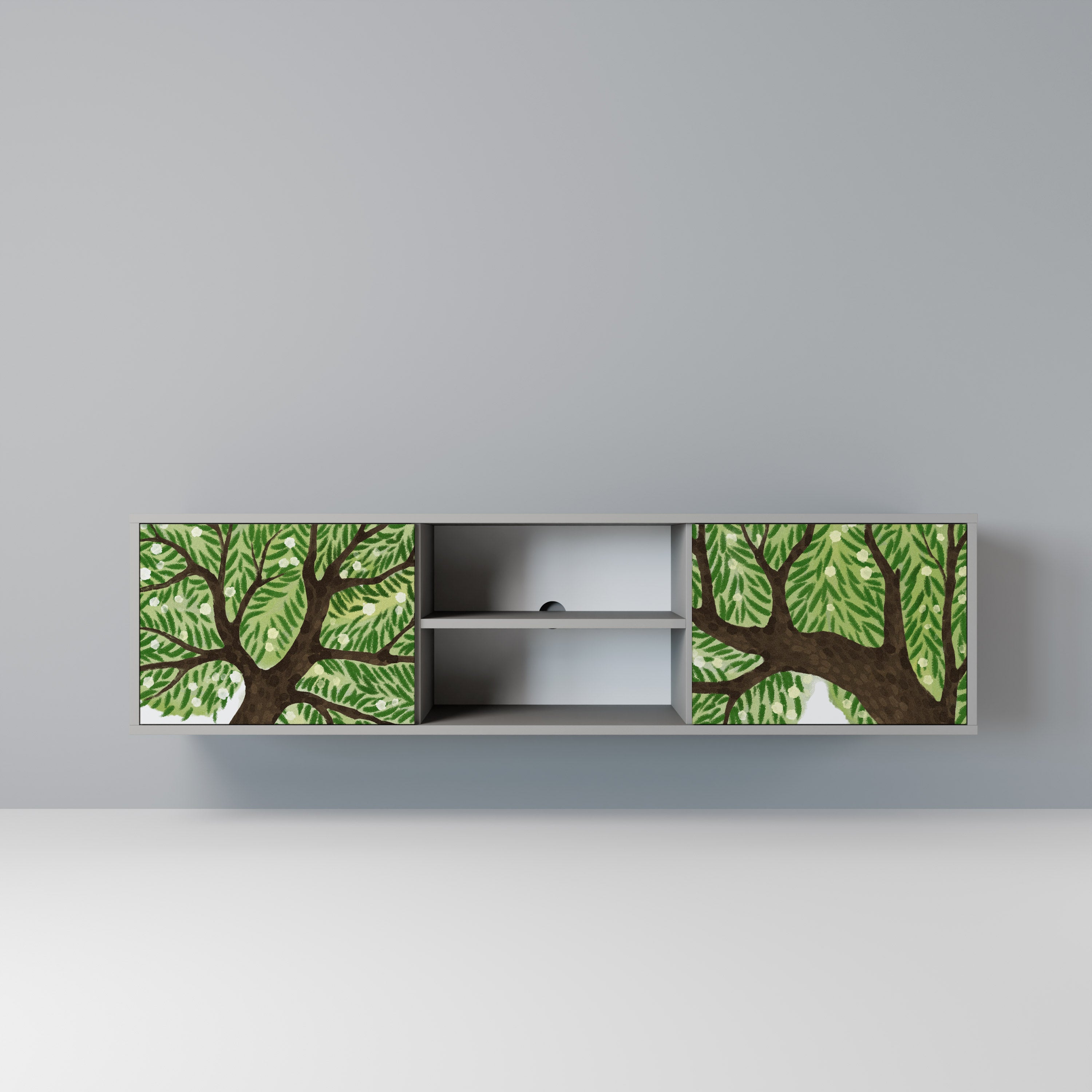 WILDERNESS DASH TV-Lowboard mit 2 Türen in Grau