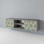 LEAVES ON GREEN 2-Door TV Stand in Grey Finish