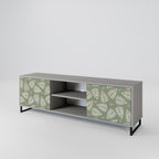 LEAVES ON GREEN 2-Door TV Stand in Grey Finish