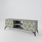 LEAVES ON GREEN 2-Door TV Stand in Grey Finish