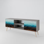 LUNAR SECRETS 2-Door TV Stand in Grey Finish