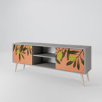 JUICY OLIVES 2-Door TV Stand in Grey Finish