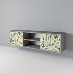 PALM SPRING 2-Door TV Stand in Grey Finish