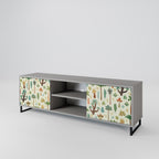 PALM SPRING 2-Door TV Stand in Grey Finish