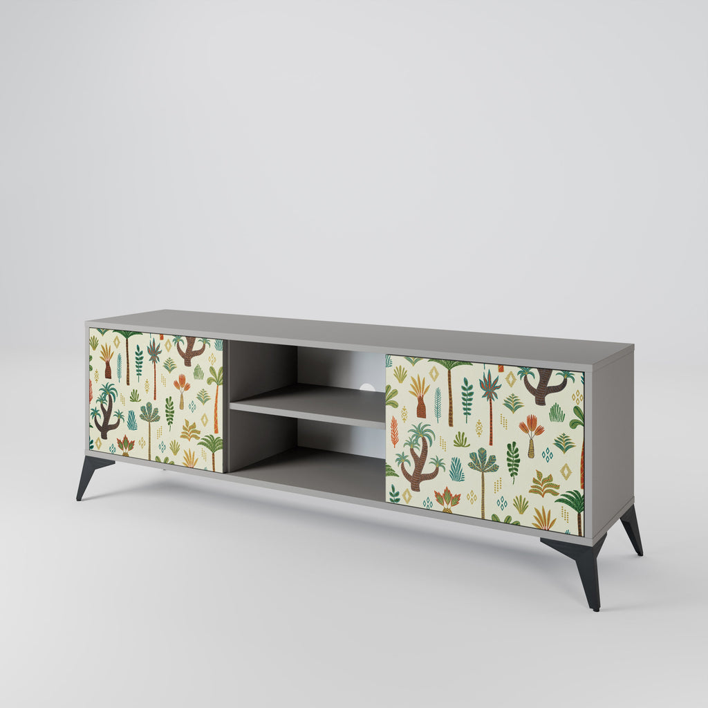 PALM SPRING 2-Door TV Stand in Grey Finish