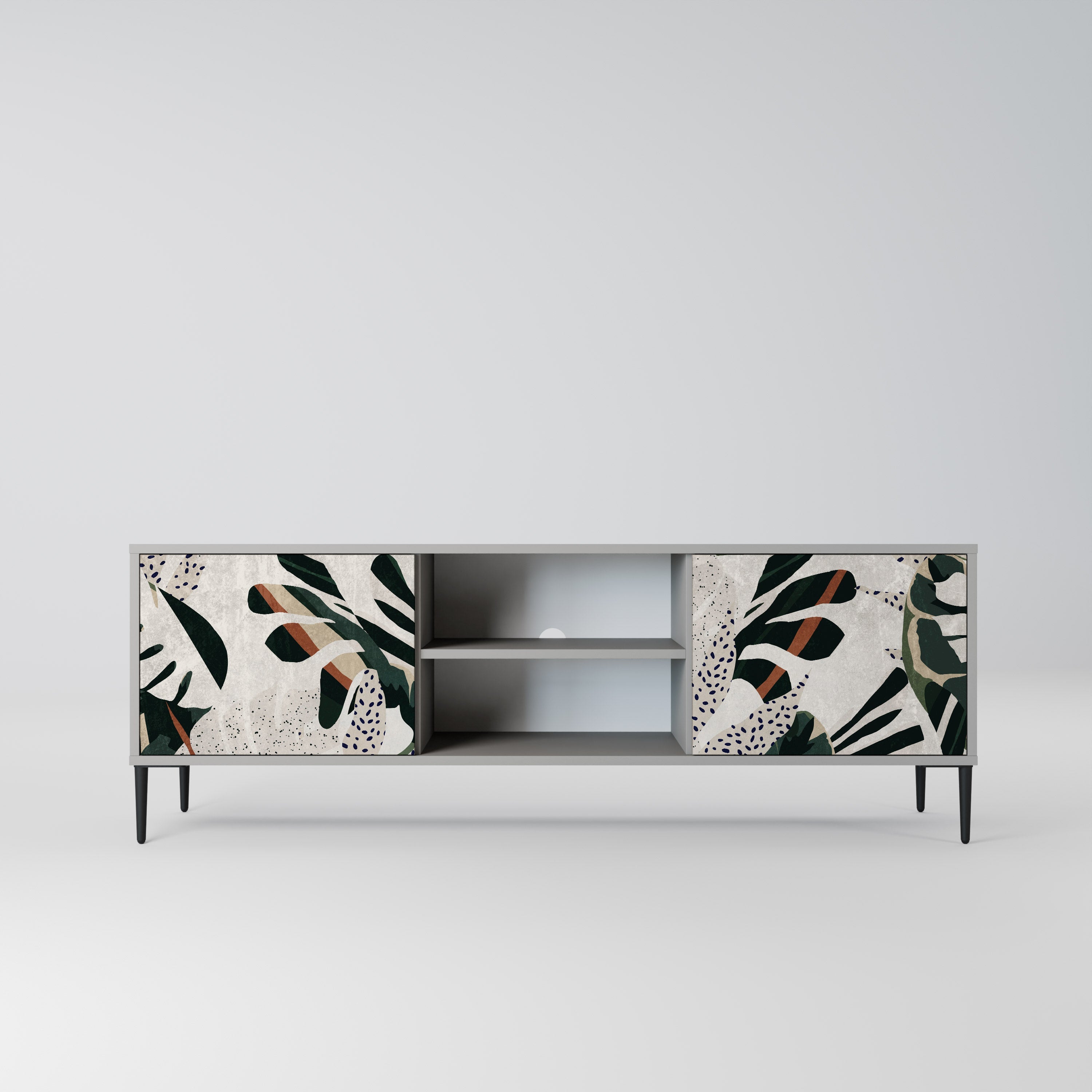 VERDURE FORMATION 2-Door TV Stand in Grey Finish