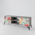 FUNGUS FANTASY 2-Door TV Stand in Grey Finish