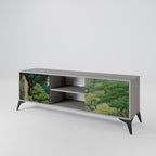VERDURE ABYSS 2-Door TV Stand in Grey Finish