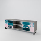 COMBINATION OF SHAPES 2-Door TV Stand in Grey Finish
