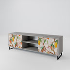 COCOA FRUITS 2-Door TV Stand in Grey Finish