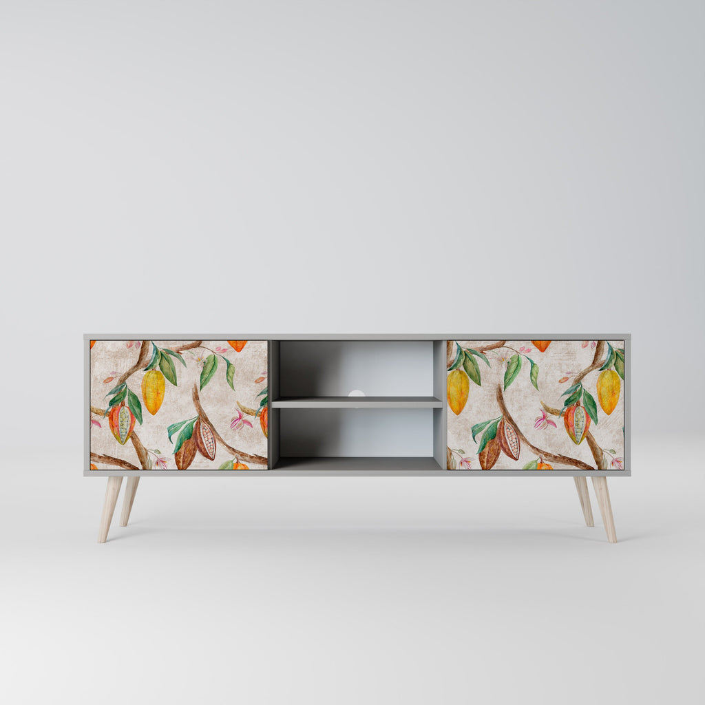 COCOA FRUITS 2-Door TV Stand in Grey Finish