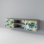 LEMON TREE 2-Door TV Stand in Grey Finish