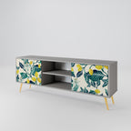 LEMON TREE 2-Door TV Stand in Grey Finish