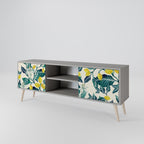 LEMON TREE 2-Door TV Stand in Grey Finish