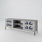 MAJESTIC STEED 2-Door TV Stand in Grey Finish