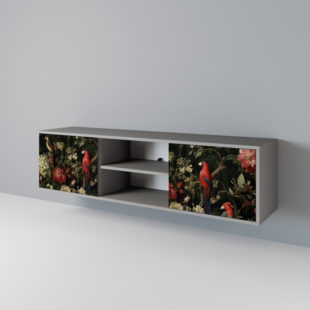 AVIAN GREENERY TV-Lowboard mit 2 Türen in Grau