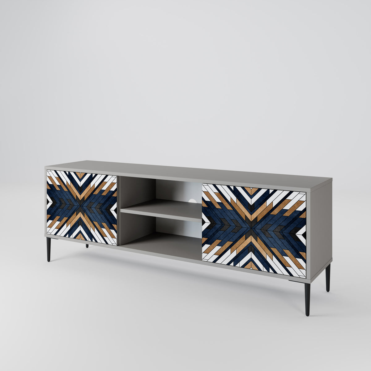 ARTFUL GEOMETRY 2-Door TV Cabinet