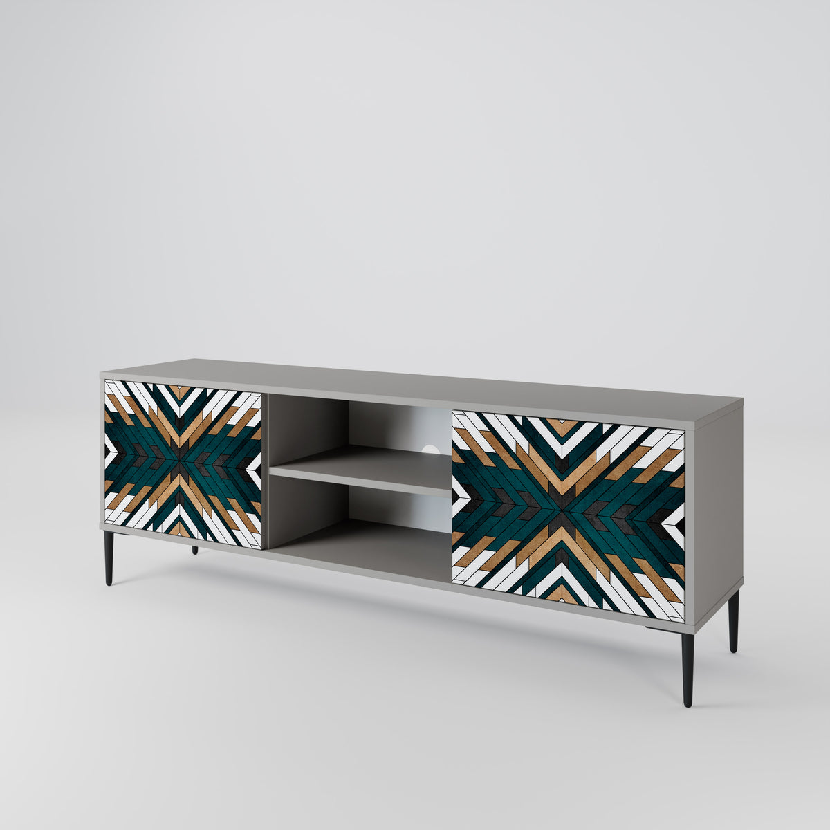 ARTISTIC GEOMETRY 2-türiges TV-Lowboard
