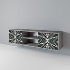 DIMENSION DELIGHTS 2-Door TV Stand in Grey Finish