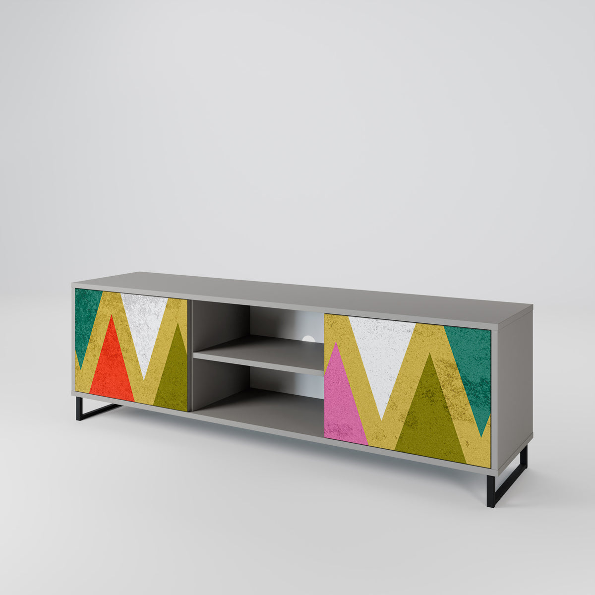 COLORFUL TRIANGLES 2-türiges TV-Lowboard