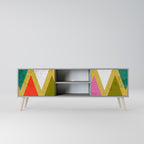 COLORFUL TRIANGLES TV-Lowboard mit 2 Türen in Grau