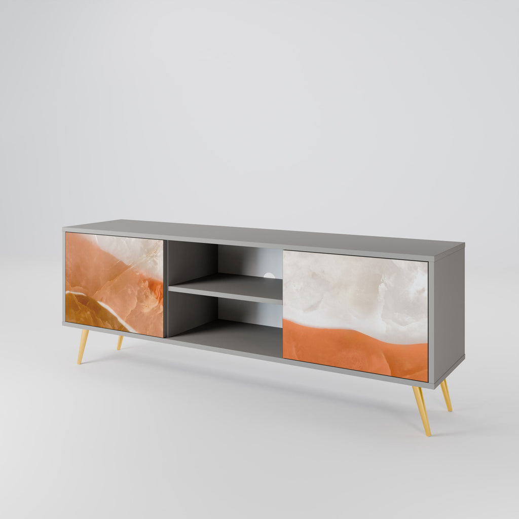 SANDHILLS SPLENDOUR 2-Door TV Stand in Grey Finish