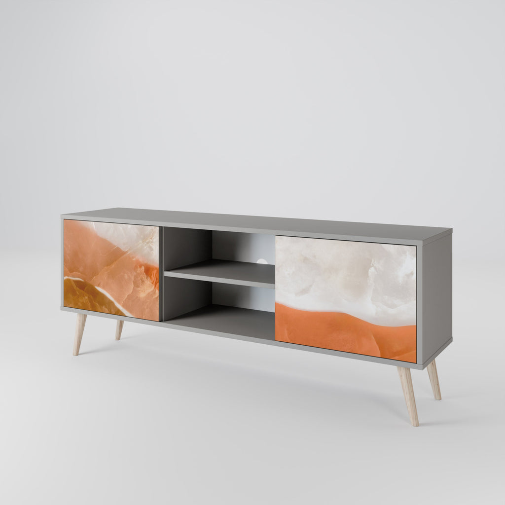 SANDHILLS SPLENDOUR 2-Door TV Stand in Grey Finish