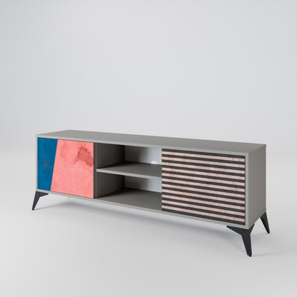 GLAMOROUS STRIPE 2-türiges TV-Lowboard