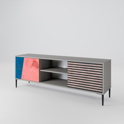 GLAMOROUS STRIPE 2-türiges TV-Lowboard