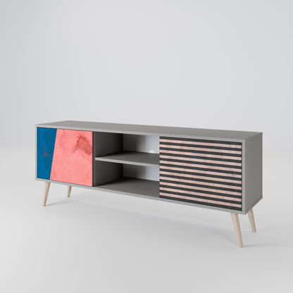 GLAMOROUS STRIPE 2-türiges TV-Lowboard