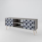 GRAPHITE EYES 2-Door TV Stand in Grey Finish