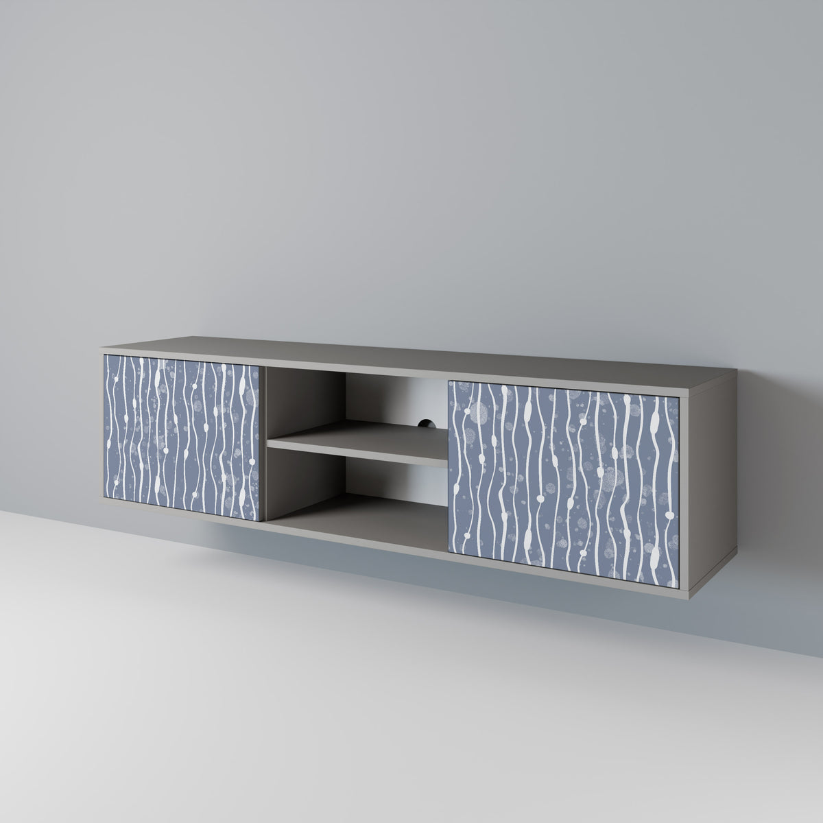 GRAPHITE RAIN 2-Door TV Cabinet
