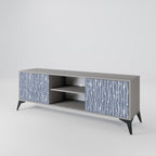 GRAPHITE RAIN 2-Door TV Stand in Grey Finish