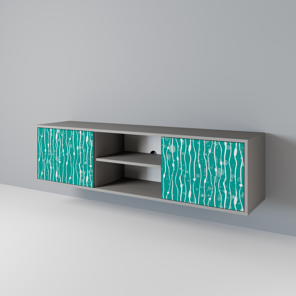 TURQUOISE RAIN 2-türiges TV-Lowboard